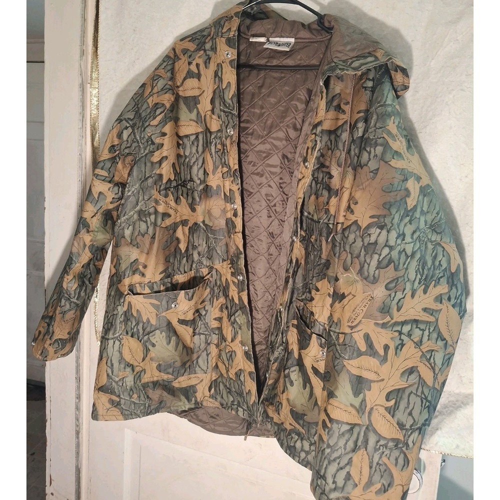 Vintage Bushmaster Mens Size 2XL Hunting Jacket Camo Blaze Trail Cover Hooded